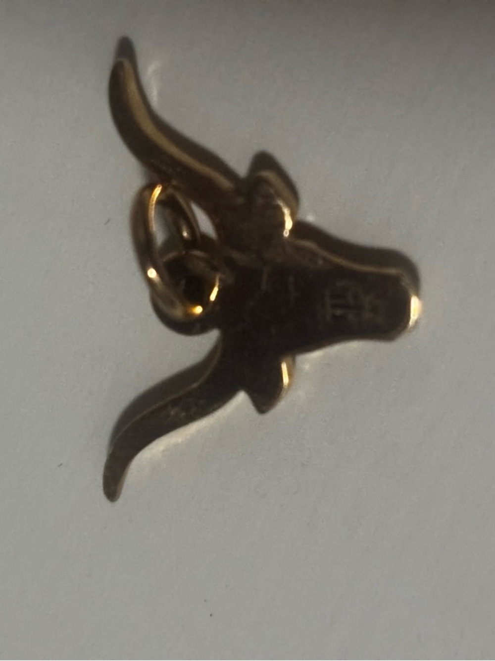 RETIRED James Avery Gold Longhorn Cattle/Longhorn Type Pendant Charm - Picture 3 of 3